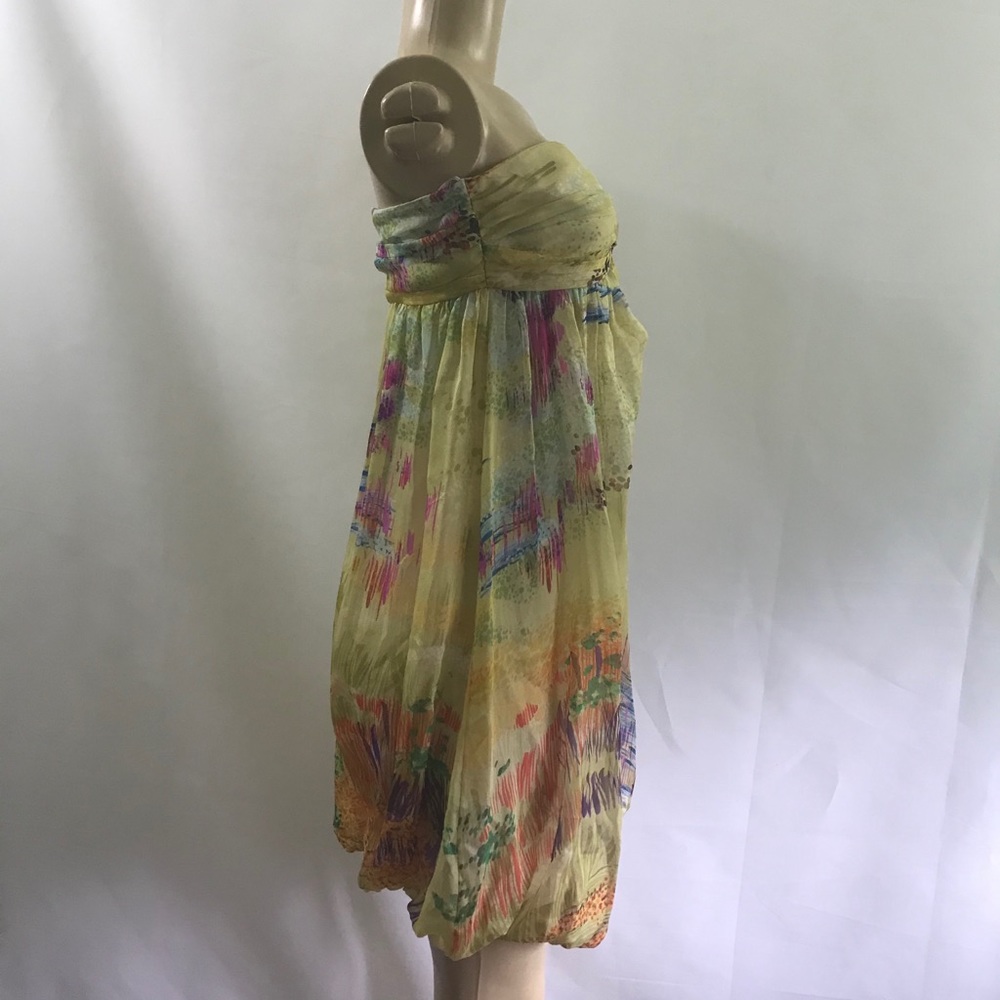 NWT🍹🍹ZARA Beautiful chiffon strapless midi dress - Picture 5 of 14